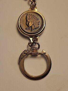 Vintage Indian Head Keychain